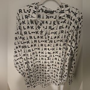 Karl Lagerfeld Monochrome Logo Print Shirt